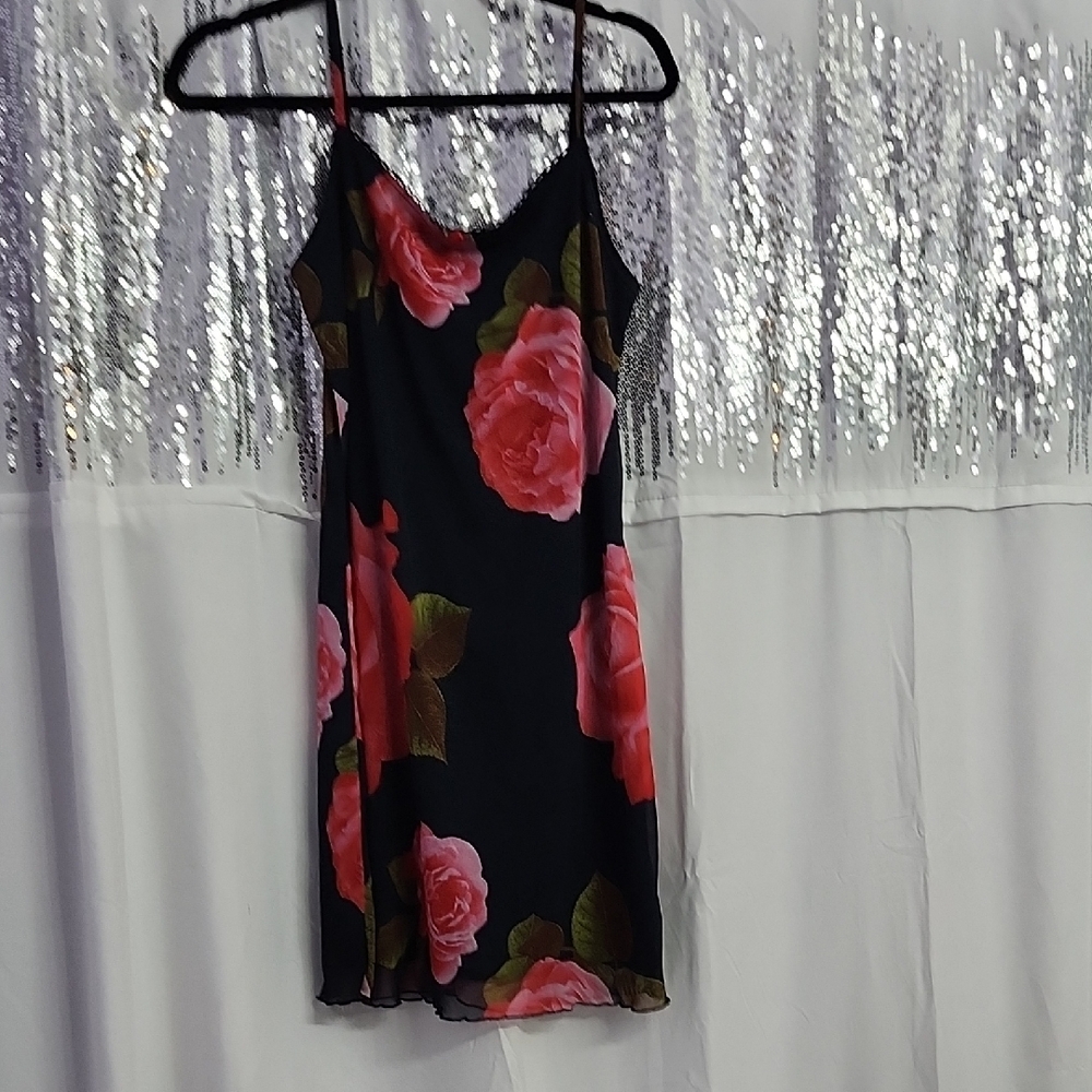 Floral Black Dress